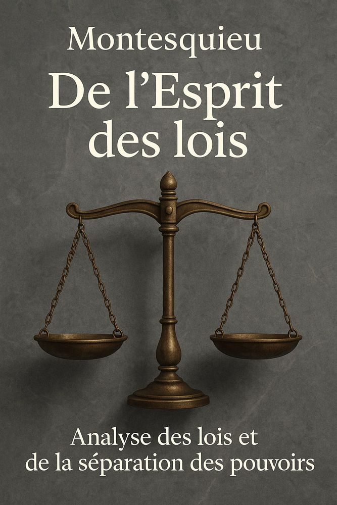 Couverture de 'De lesprit des lois'